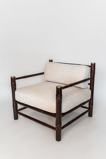 Pair of faux bamboo armchairs, 1960s.