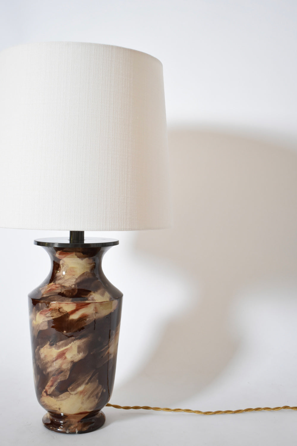 Caldas da Rainha ceramic table lamp, 1920s.