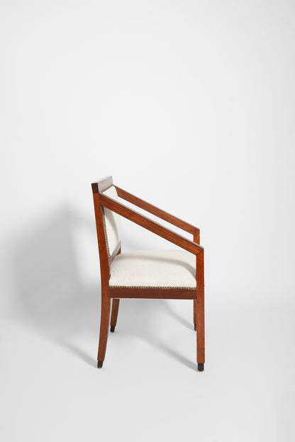 Amsterdam school oak armchair, 1910s.