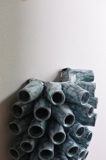 "Belize" 34cm light blue wall sconce lamp, Barracuda Edition.