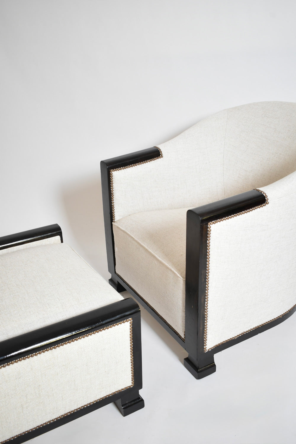 Abonised wood lounge chair, 1930s.