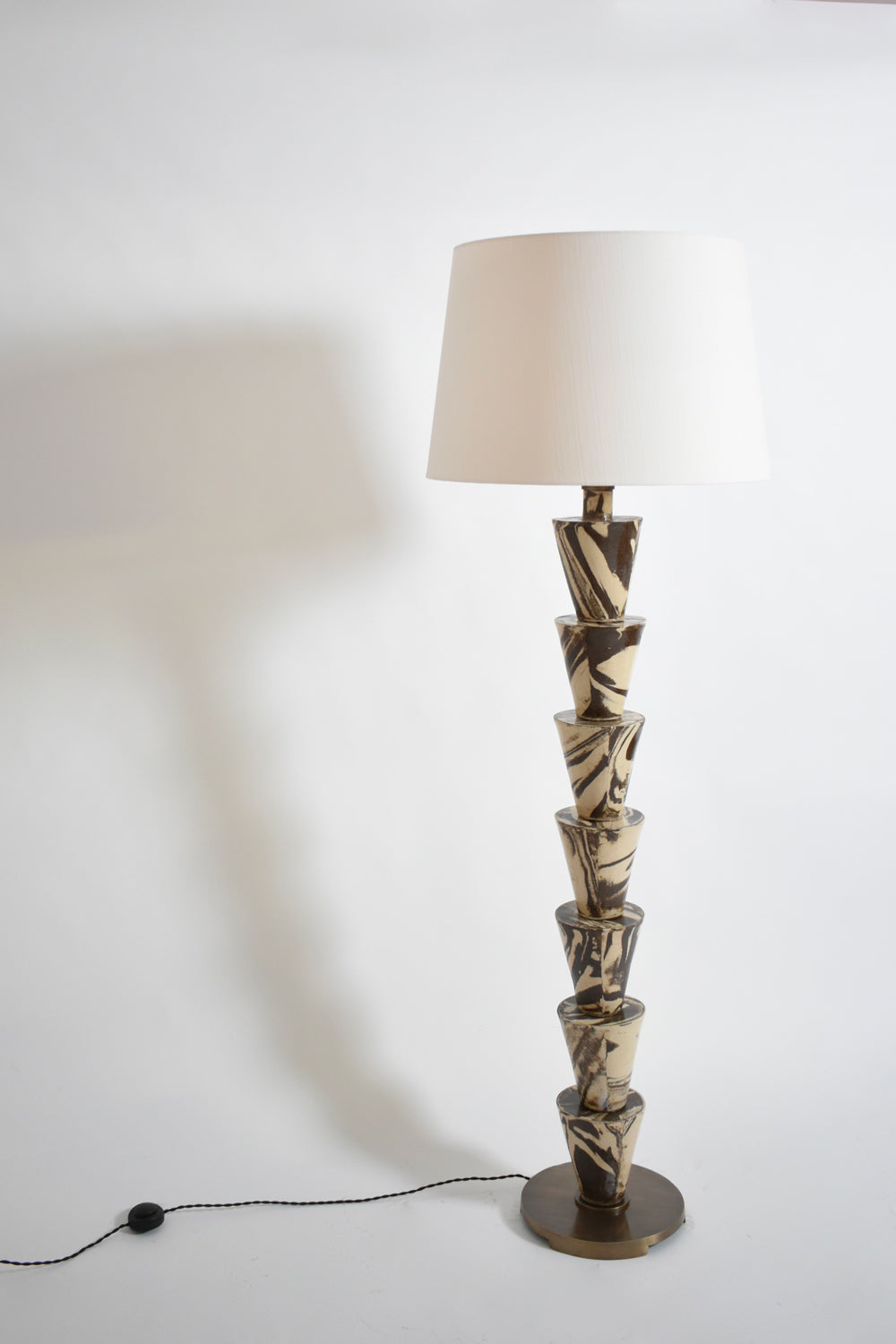 "Nizwa" mixed clay ceramicfloor lamp, Barracuda Edition.