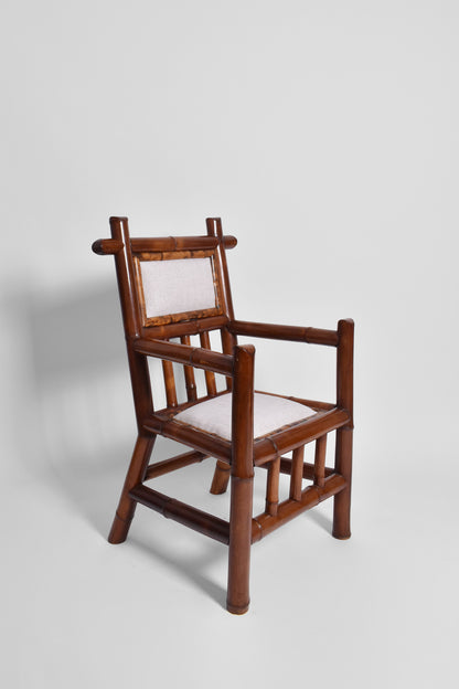 Colonial style faux bamboo armchair, 1920s.