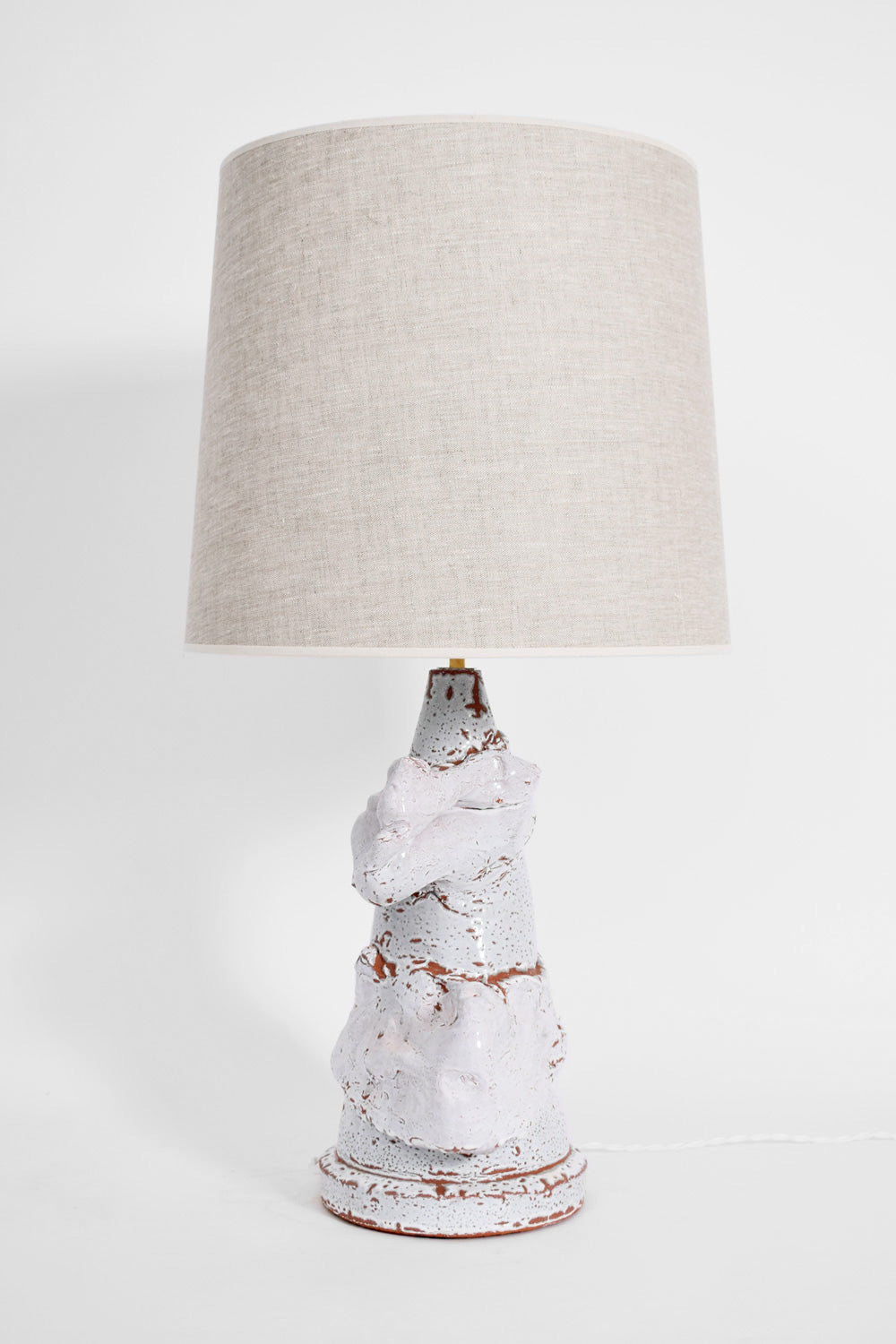 "Azores" 42cm white lamp, Barracuda dition.