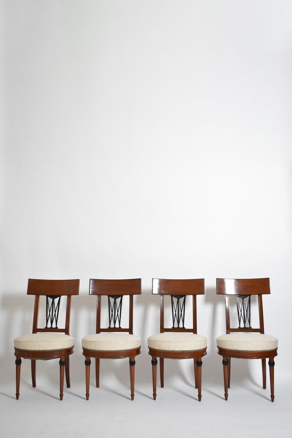 Set of four neoclassical chairs, 1920s.