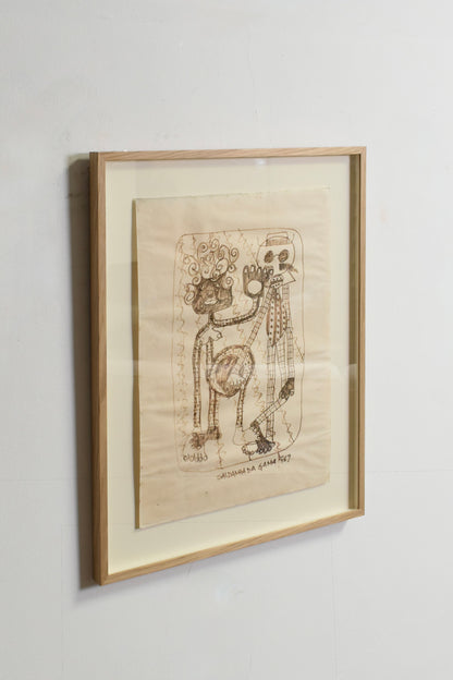 Saldanha da Gama drawing on paper, 1960s.