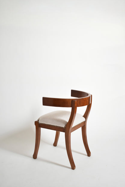 Set of six etruscan style chairs, XIXth c.