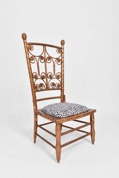 Gilded rattan chair, 19th c.